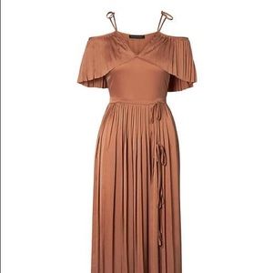 Olivia Palermo Pleated Maxi Dress